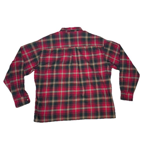 Britches Flannel Great Outdoors Mens XL Button Up Shirt Red Plaid Long Sleeve - Picture 2 of 3